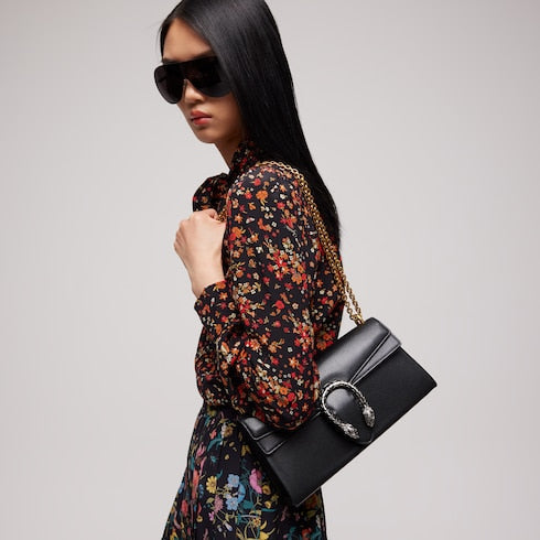 Dionysus medium shoulder bag - black leather