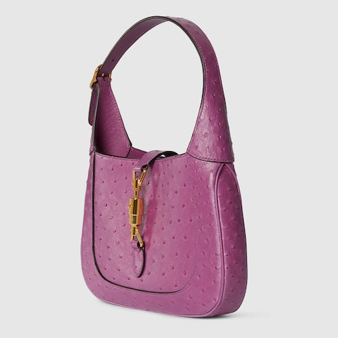 Gucci Jackie 1961 ostrich medium bag - purple