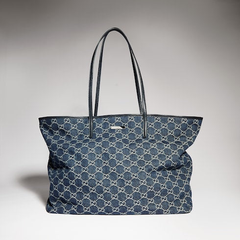 Gucci Tribeca large tote bag - dark blue GG denim