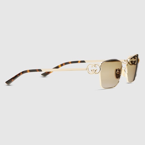 Rectangular frame sunglasses - gold