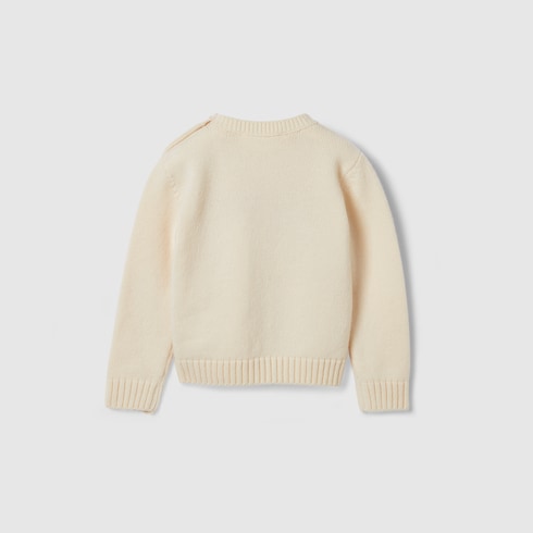 Baby wool sweater - white