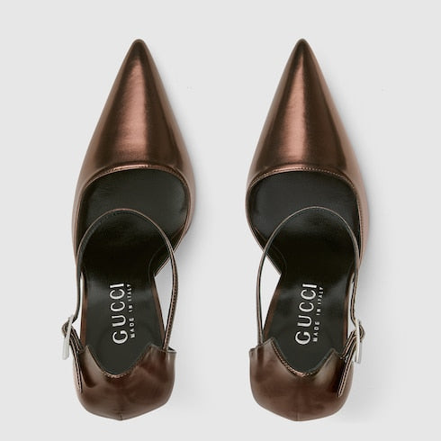 Women's Bombshell pump - copper laminated leather