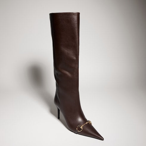 Women's Donna slip-on boot - dark brown leather