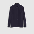 Piece dyed cotton poplin shirt - dark blue