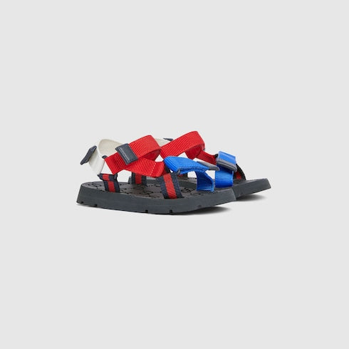 Toddler sandals with Web - blue, red and white
