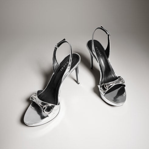 Women's Donna platform sandal - metallic silver leather