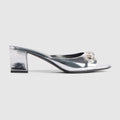 Women's Signora slide sandal - metallic silver leather