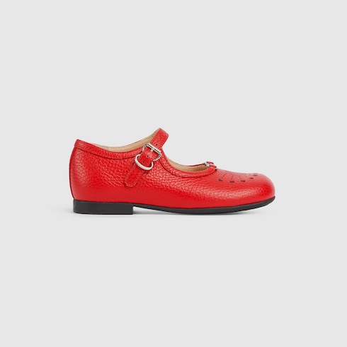 Toddler ballet flat - red leather