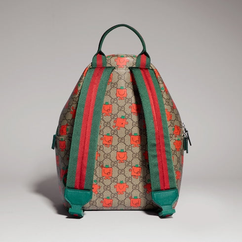 Children's printed GG backpack - beige and brown GG Supreme