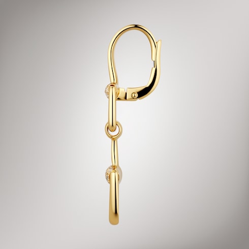 Gucci Horsebit diamond 18k earrings - 18k yellow gold