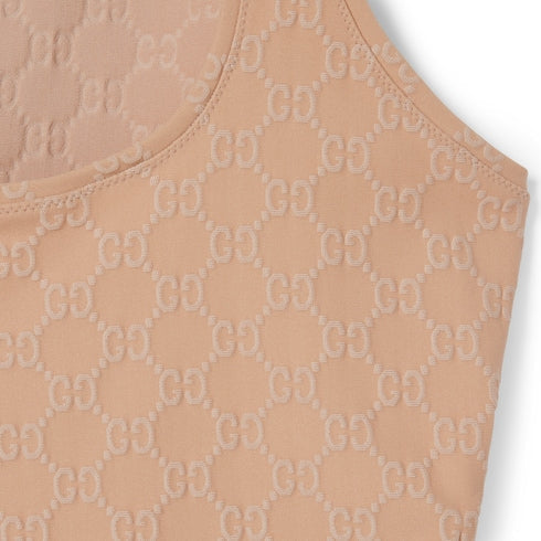 GG jersey jacquard dress - beige