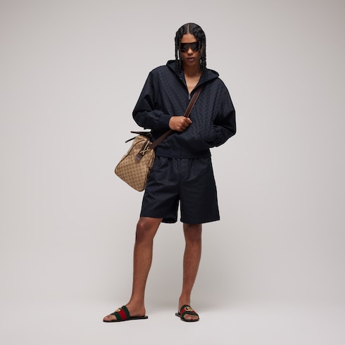 GG cotton canvas shorts - dark blue