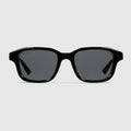 Rectangular-frame sunglasses - black