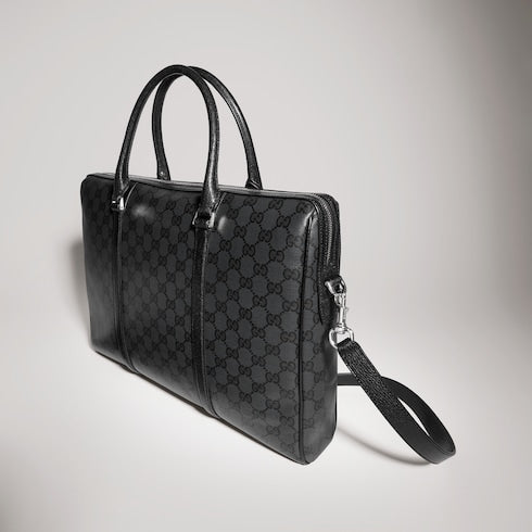 Gucci Essence Classic medium briefcase - black GG canvas