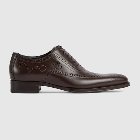 Men's lace-up shoe - dark brown leather