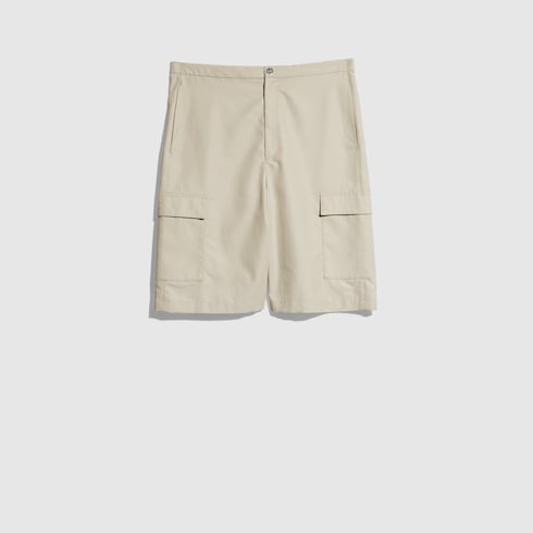 Lightweight cotton nylon twill pants - beige