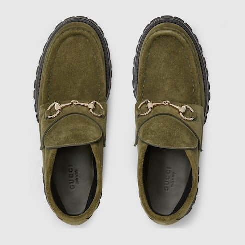 Women's ankle boot with Horsebit - dark green suede