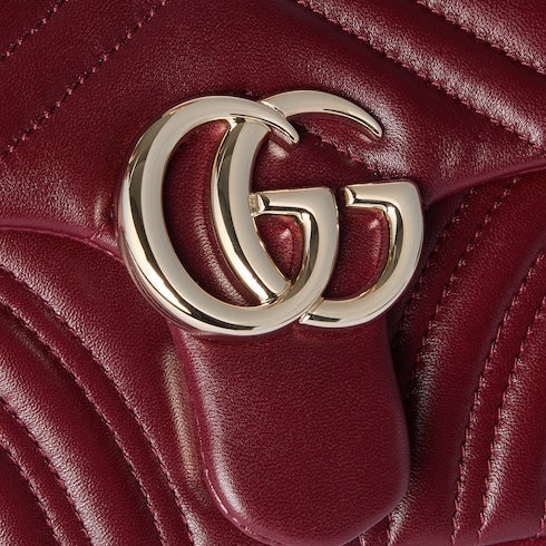 GG Marmont small shoulder bag - Rosso Ancora red leather