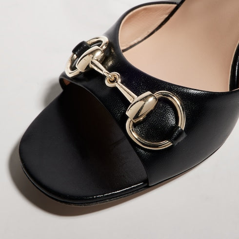 Women's Horsebit sandal - black leather