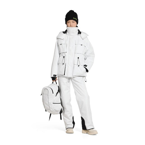 GG technical fabric jacquard jacket - white