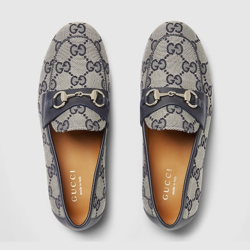 Children's GG loafer - beige and blue GG canvas
