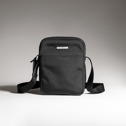 Gucci Tag small crossbody bag - black GG canvas