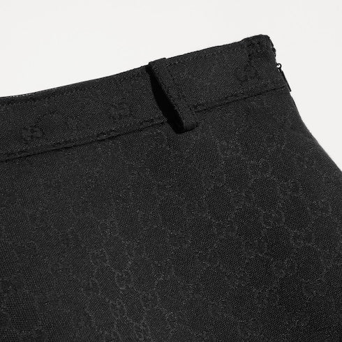 GG cotton blend mini skirt - black