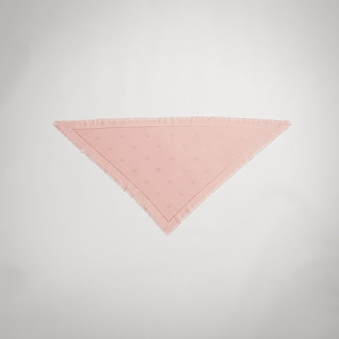 Double G silk wool shawl - light pink