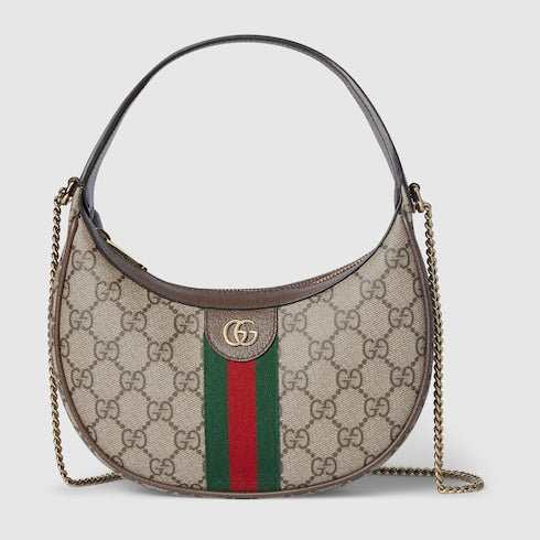 Ophidia small shoulder bag - beige and brown GG fabric