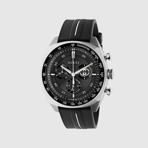 Gucci Interlocking watch, 41mm - black rubber