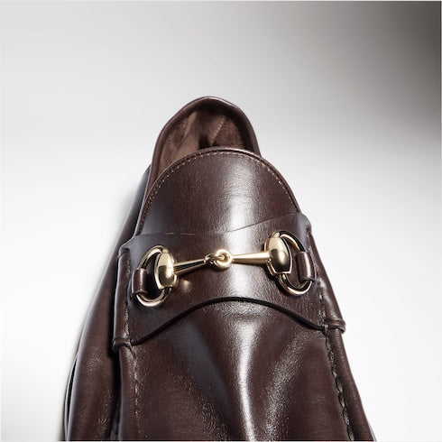 Men's Gucci Lugano loafer - dark brown leather