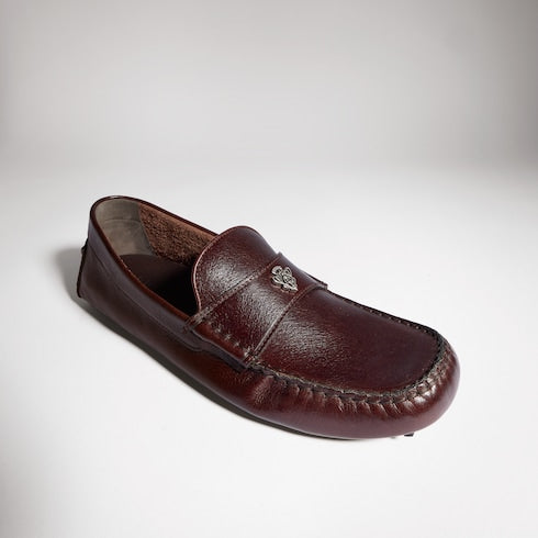 Men's driver with Gucci crest - dark brown leather