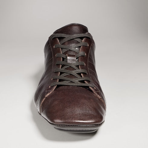 Men's sneaker with driver sole - dark brown leather