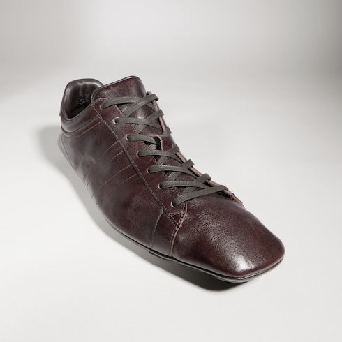 Men's sneaker with driver sole - dark brown leather
