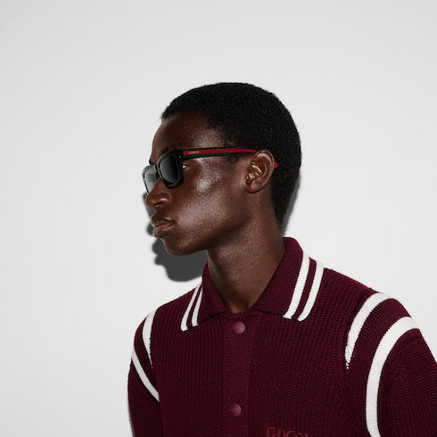 Rectangular frame sunglasses - black