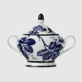 Herbarium sugar bowl - blue and white porcelain