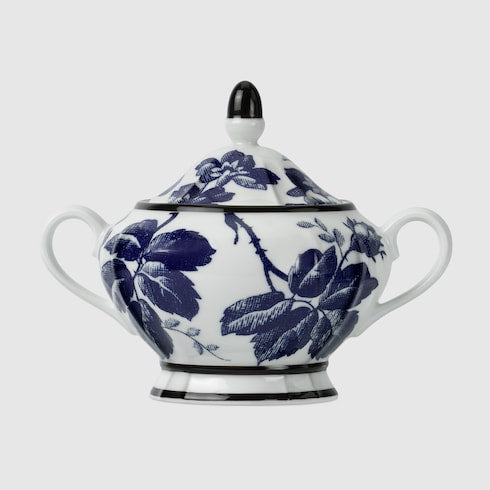 Herbarium sugar bowl - blue and white porcelain