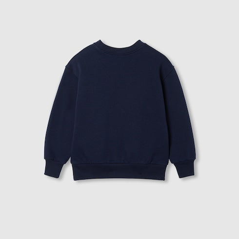 Children's cotton sweatshirt with Web - dark blue