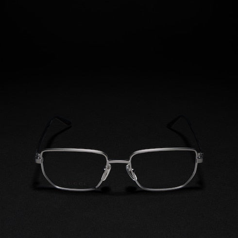 Rectangular optical frame - ruthenium-toned