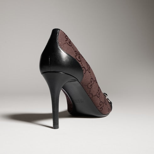 Women's Donna pump - dark brown GG canvas