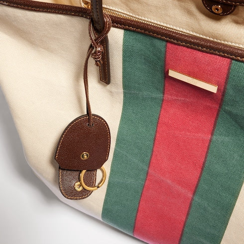 Gucci Tribeca large tote bag with charm - natural canvas