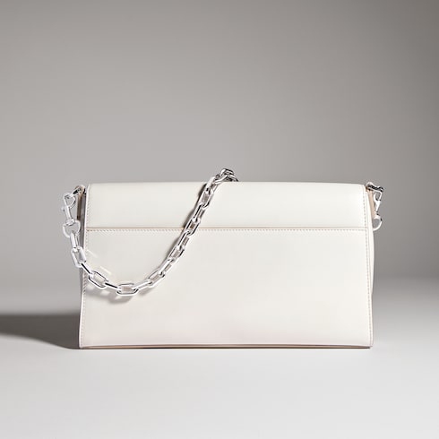 Horsebit Ristretto medium shoulder bag - white leather