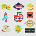Gucci Cities luggage stickers - multicolor