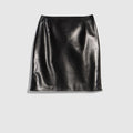 Soft nappa mini skirt - black