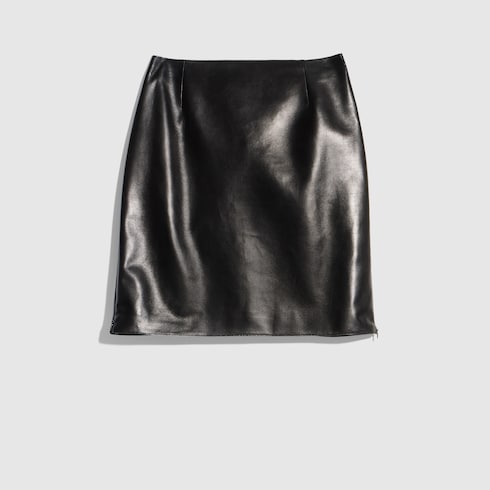 Soft nappa mini skirt - black