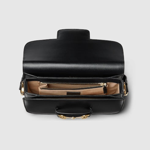 Gucci Horsebit 1955 medium shoulder bag - black leather