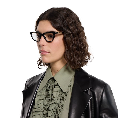 Cat-eye optical frame - black