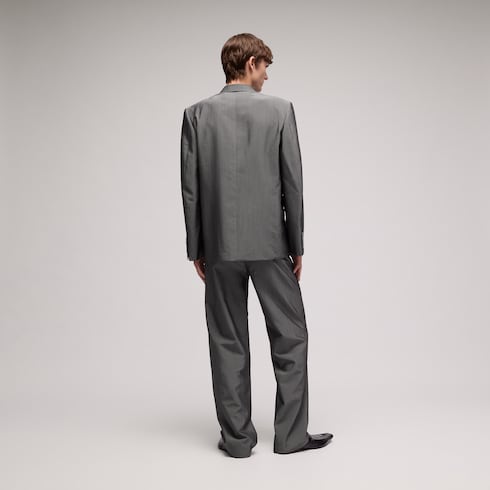 Silk merino wool jacket - grey