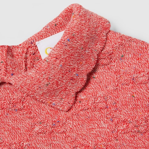 Baby GG cotton dress - light red