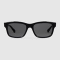 Rectangular-frame sunglasses - black
